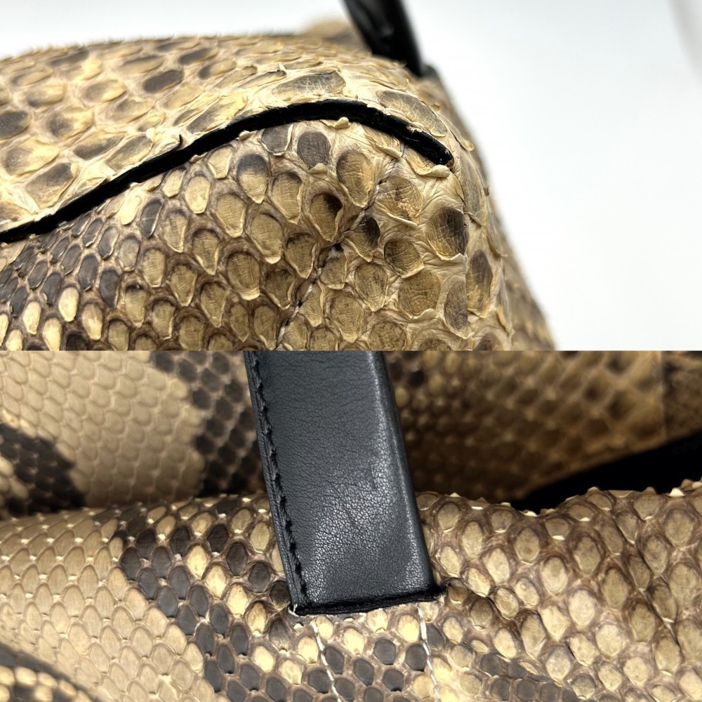 Loewe Handbag Anagram Mini Bag Python Leather Bro… - image 7